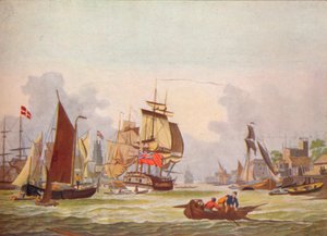El Támesis en Limehouse, c. 1780 de Johann Ziegler