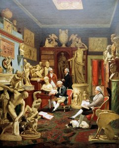 Charles Townley en su galería de esculturas, Park Street, Londres 1782, pintura de Johann Zoffany (1733-1810) de Johann Zoffany