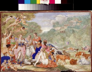 El rapto de Europa. La violación de Europa. Pintura de Johannes Koenig (1586-1632/1635)