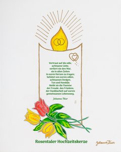 Vela de boda Rosental de Johanna Thier