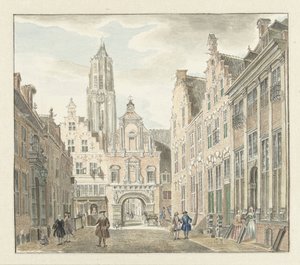 La calle Nieuwstraat de Utrecht con vistas a la torre Dom de Johanna de Bruyn