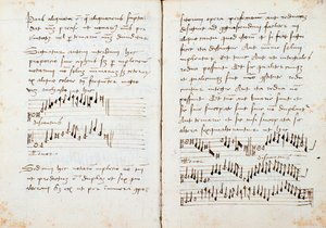 Página de un libro de teoría musical de Johannes Tinctoris de Johannes (c.1435 1511) Tinctoris
