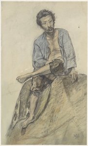 Hombre sentado de Johannes Abraham Mondt