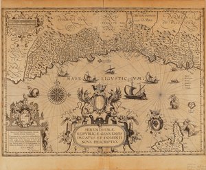 La República de Génova, Mapa de Jan Baptist Vrients del Theatrum Orbis Terrarum de Abraham Ortelius de Johannes Baptista Vrints