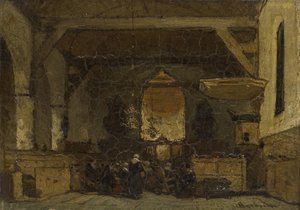 Interior de la iglesia de Maasland de Johannes Bosboom