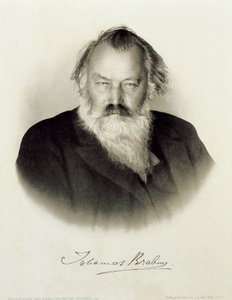 Alemania, retrato grabado del compositor, pianista y director alemán Johannes Brahms de Johannes Brahms