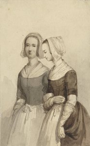 Dos niñas huérfanas (?) de Johannes Christiaan d