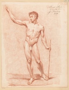 Desnudo masculino de pie, visto de frente (2º premio 1816) de Johannes Donker