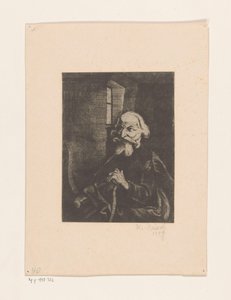 Anciano sentado de Johannes Driesch (signed by artist)