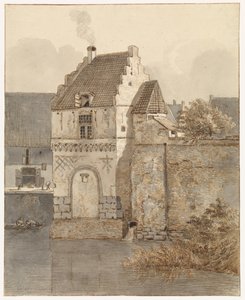 Vista del Bottelpoort en el Oude Haven de Nimega de Johannes Franciscus Christ