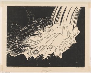 Waterval met herten (título original del objeto)