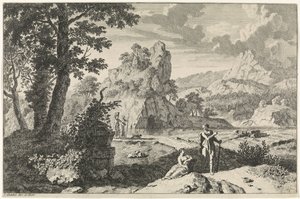 Paisaje arcádico con ruinas Paisajes arcádicos (título de la serie)