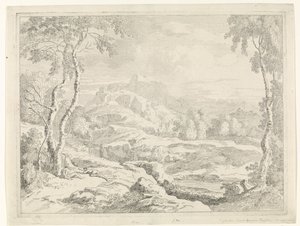 paisaje con pastores Paisajes después de Gaspar Poussin (título de la serie)