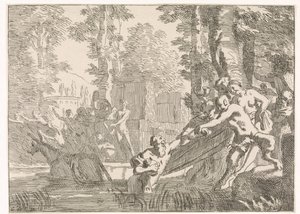 Silenus es sacado del agua Representaciones mitológicas y alegóricas (título de serie) de Johannes Glauber