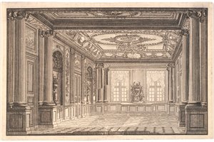 El comedor en el palacio de Chr. VII en Amalienborg de Johannes Gottfred Bradt
