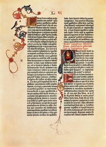 Página de la Biblia de Mazarine (B42) de Johannes Gutenberg