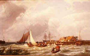 La boca del puerto de Johannes Hermann Barend Koekkoek