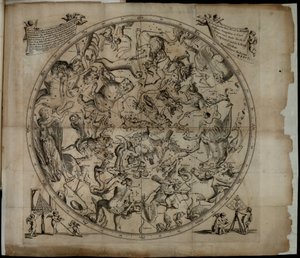 Tabla de la constelación del hemisferio norte Firmamentum Sobiescianumsive Uranographia de Johannes Hevelius
