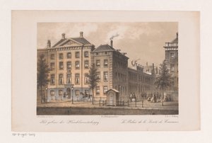 Sede de Handel-Maatschappij en Amsterdam El edificio de la Compañía Comercial (título sobre el objeto) de Johannes Hilverdink