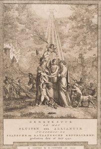 Obra conmemorativa de la conclusión de la alianza entre las Repúblicas Francesa y Bátava (16 de mayo de 1795) de Johannes Huibert Prins