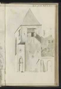 Paisaje urbano en Grote Kerk en Hoorn de Johannes Huibert Prins