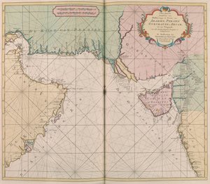 Mapa de Arabia, Persia, Gijarat y Decca de Johannes II Van Keulen
