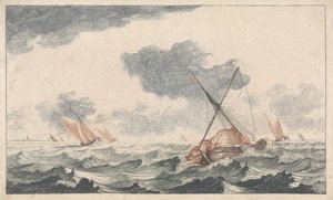 planchando la vela Barcos en el mar (serie A) (título de la serie)