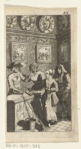 El diablo fingido Ilustración de libros para Simon de Vries, Seven Duyvelen gobernando y sirviendo a Hedendaeghsche Dienstmaegden, Amsterdam, 1682