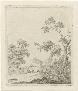 paisaje con pescador de Johannes Janson