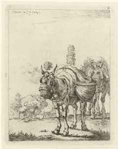 Dos mulas cargadas