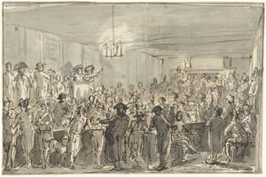 Una reunión revolucionaria en Delft en 1795 de Johannes Jelgerhuis