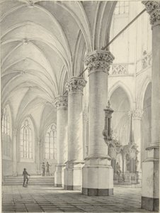 Interior de la Nieuwe Kerk de Delft de Johannes Jelgerhuis
