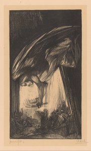 Ángel sobre una multitud de personas de Johannes Josephus Aarts (signed by artist)