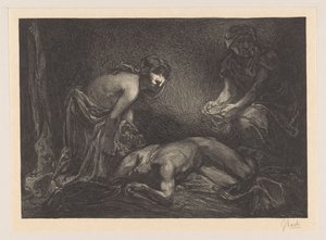 Judith y la criada con la cabeza y el cuerpo de Holofernes