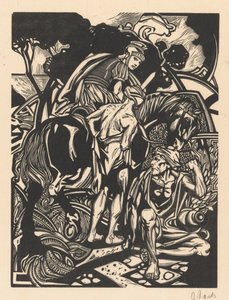 Jinete romano a caballo de Johannes Josephus Aarts (signed by artist)