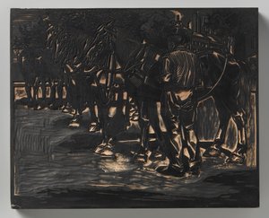 un hombre con caballos de Johannes Josephus Aarts
