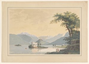 Vista de la Isola Madre en el Lago Mayor de Johannes Josephus Aarts