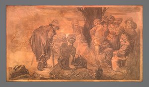 Grupo de hombres y mujeres en el árbol.