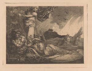 Paisaje con maizal, segadores, sátiro y figuras femeninas de Johannes Josephus Aarts
