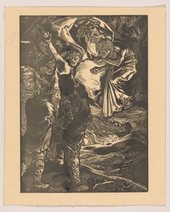 Macbeth y Banquo se encuentran con las tres brujas de Johannes Josephus Aarts