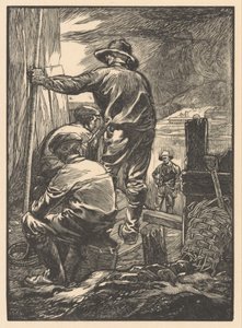 Cuatro trabajadores junto al agua de Johannes Josephus Aarts