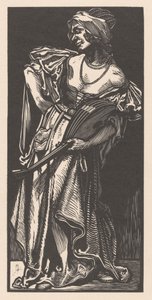 Mujer con laúd de Johannes Josephus Aarts
