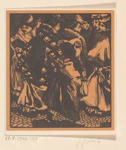 Siete mujeres en la calle de Johannes Josephus Aarts