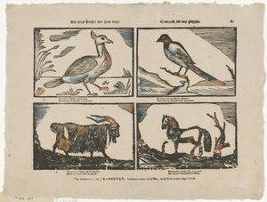 Ziet dees beesten mee haar vier / Hecho a nuestra pleyzier (título en el objeto) de Johannes Kannewet (II)