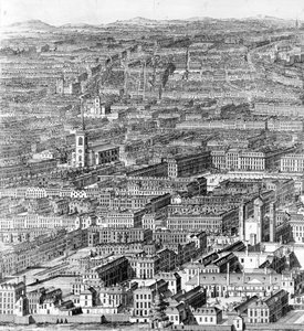 Una perspectiva de la ciudad de Londres, 1710 de Johannes Kip