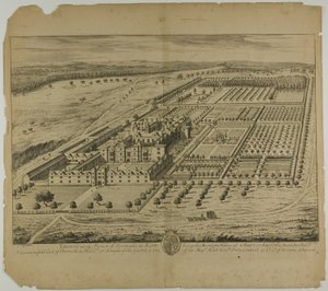 Knowle en la parroquia de Sevenoaks en Kent, lámina 24 de Britannia Illustrata