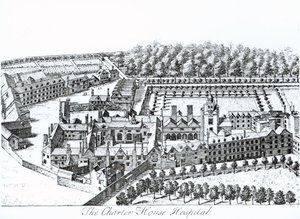 El Hospital Charterhouse, c.1720 de Johannes Kip