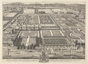 Vista de Beaufort House y Chelsea 1699