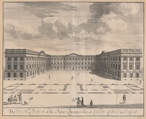 La perspectiva norte del nuevo cuadrángulo de Christ Church en Oxford de Johannes Kip after Leendert Knijff