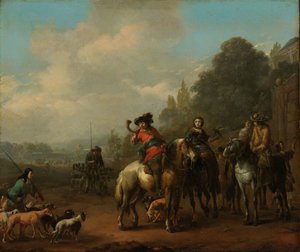 El regreso de la caza de Johannes Lingelbach